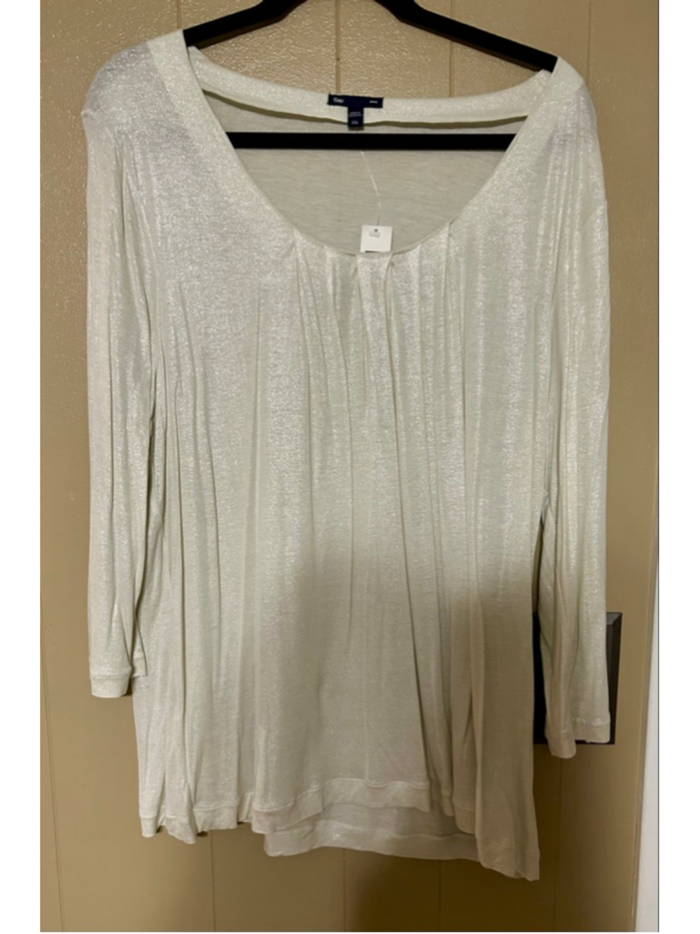 Gap Women’s Light Grey Shimmer Tunic Top Plus Size XXL